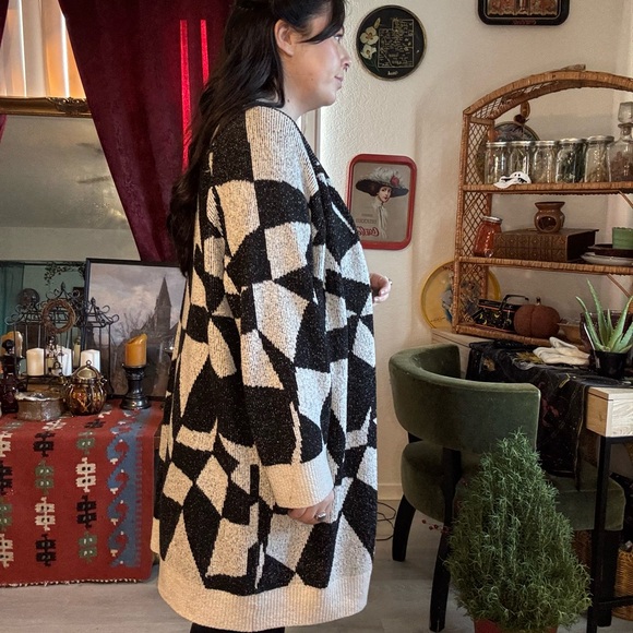 American Vintage Monochrome Patterned Cardigan - Picture 2 of 5